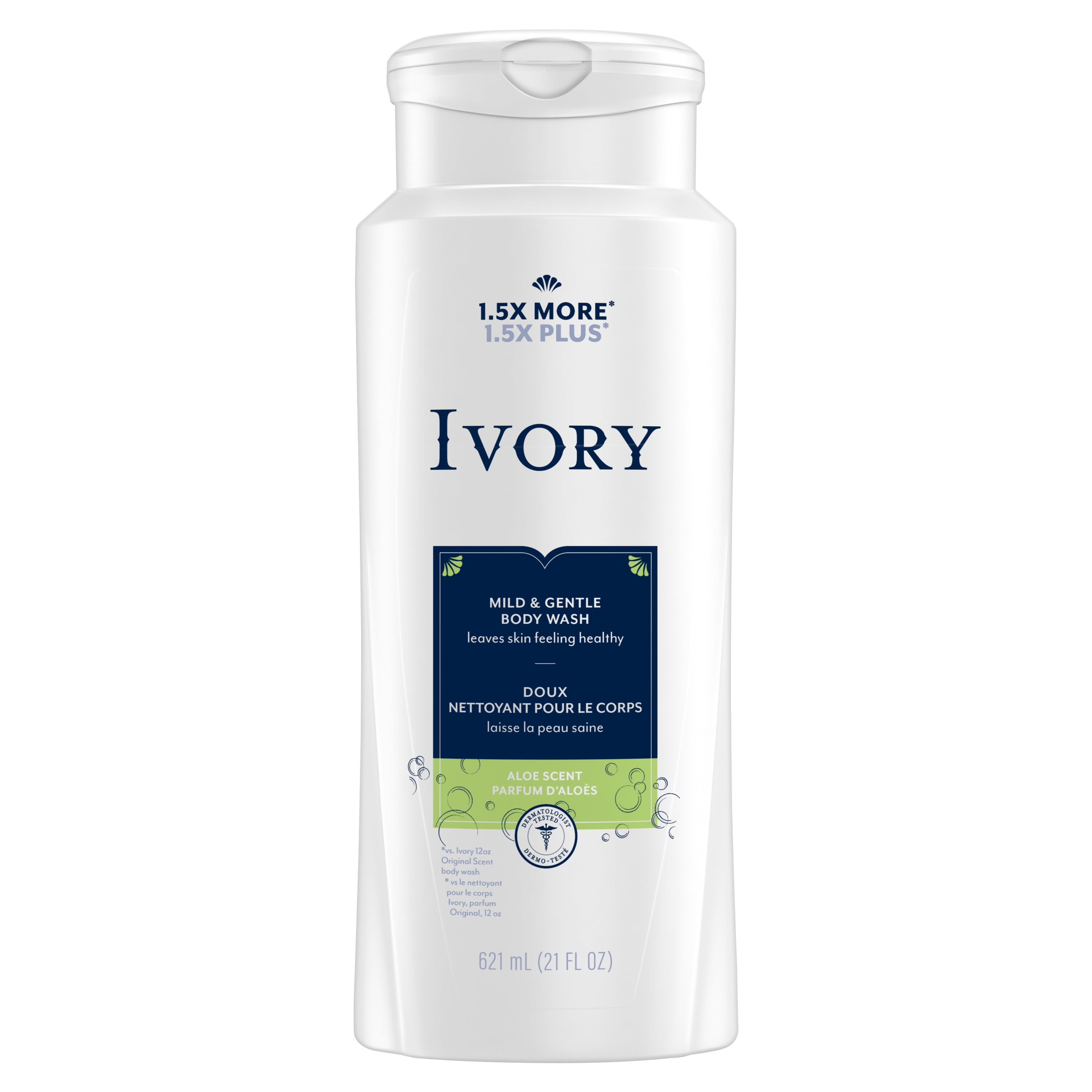 Ivory Mild and Gentle Body Wash, Aloe Scent, 21 oz