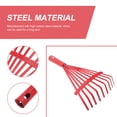 thumbnail image 4 of NICEXMAS Red High Carbon Steel Garden Hand Rake for Soil Loosening Leaves Cleaning and Outdoor Use, 4 of 5