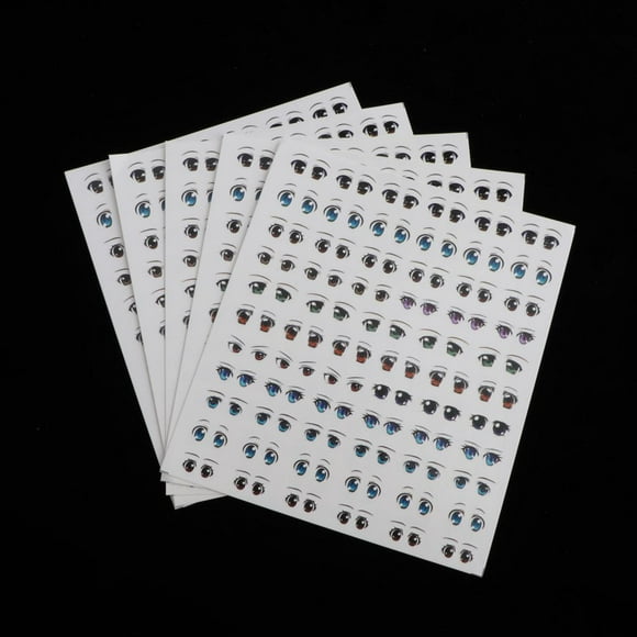 5X de ojos de dibujos animados ligeros para niño de ojos de color DIY hechas para decoración para 15x13.0cm BLESIY Pegatinas de ojos de juguete de dibujos animados