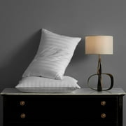Hotel Grand Luxury Feather Down Pillows Standard Size Set of 2 Pack Hypoallergenic Medium Firm Pillows