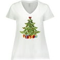 thumbnail image 3 of Inktastic Christmas Tree Women's Plus Size V-Neck T-Shirt, 3 of 5