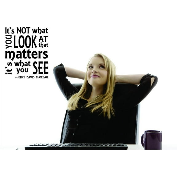 Its Not What You Look At That Matters Its What You See Girls Love Beautiful Crown Prince Unicorns Royalty Sweet Dreams Decorating Ideas Girl Boy Bedroom Wall Decal Sticker - Size: 18 Inch x 26 Inch