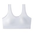 thumbnail image 4 of Girl Sports Bra Teen Girl Sports Bras Solid Soft Ice Silk Wireless Bras with Support and Lift Seamless Comfy Training Soft Underwear White XXL, 4 of 6