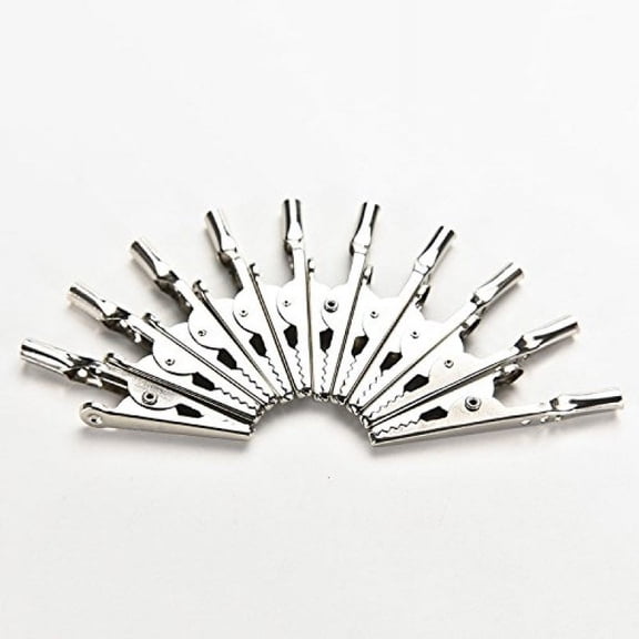 20 Pcs Stainless Alligator Crocodile Test Clip Cable Lead Screw Probe Fixing,2 inch Length Great for using on test leads