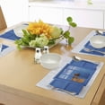 thumbnail image 4 of Ambesonne Blue White Place Mats Set of 4, Mountain Ocean Sea, Standard Size, White Blue, 4 of 6