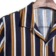 thumbnail image 5 of Aloohaidyvio men's summer shirts button-down,Men Buttons Beach Striped Print Turndown Short Sleeve Shirt Blouse,Hawaiian Shirt for Men, 5 of 6