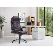 Heated Vibrating Massage Chair with 6 Points Wireless Massage Mode Height&Back Adjustable Game Chair 360 Degree Rotation Computer Chair for Home Office On Sale