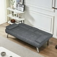 thumbnail image 3 of Modern Futon Convertible Sofa Bed with Adjustable Back with Cupholders, 3 of 8