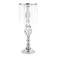 thumbnail image 4 of Crystal Candle Holder Table Wedding Flower Dinner Candlesticks Crystal Vase Candlesticks Home Desk Decor Silver, 4 of 9