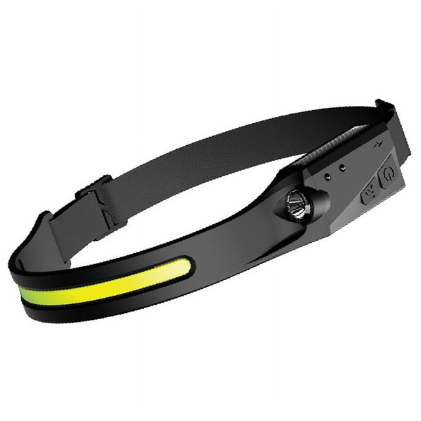 Linterna frontal LED recargable por USB con sensor de movimiento COB linterna LED para cabeza para pesca al aire libre y correr