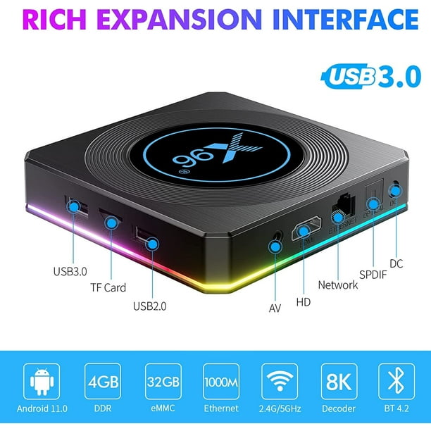 Android 11 TV Box, HKMLC X96 X4 Android TV Box 11.0 Amlogic S905X4