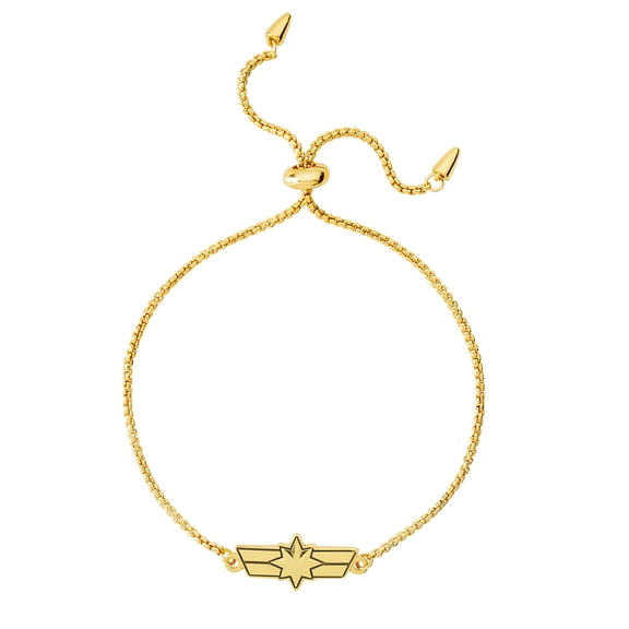 Marvel’s Captain Marvel Gold Plated Logo Lariat Bracelet