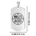 thumbnail image 2 of Stainless Steel Four Elements Dog Tag Keychain Circle Ring, 2 of 2
