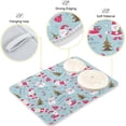 thumbnail image 4 of SKYSONIC Cute Christmas Santa Snowman Christmas Tree Dish Drying Mat for Kitchen Counter Foldable Absorbent Dish Drainer Farmhouse Dish Mats Drying Pad Dish Drainer Rack Mats for Counter 16x18, 4 of 6