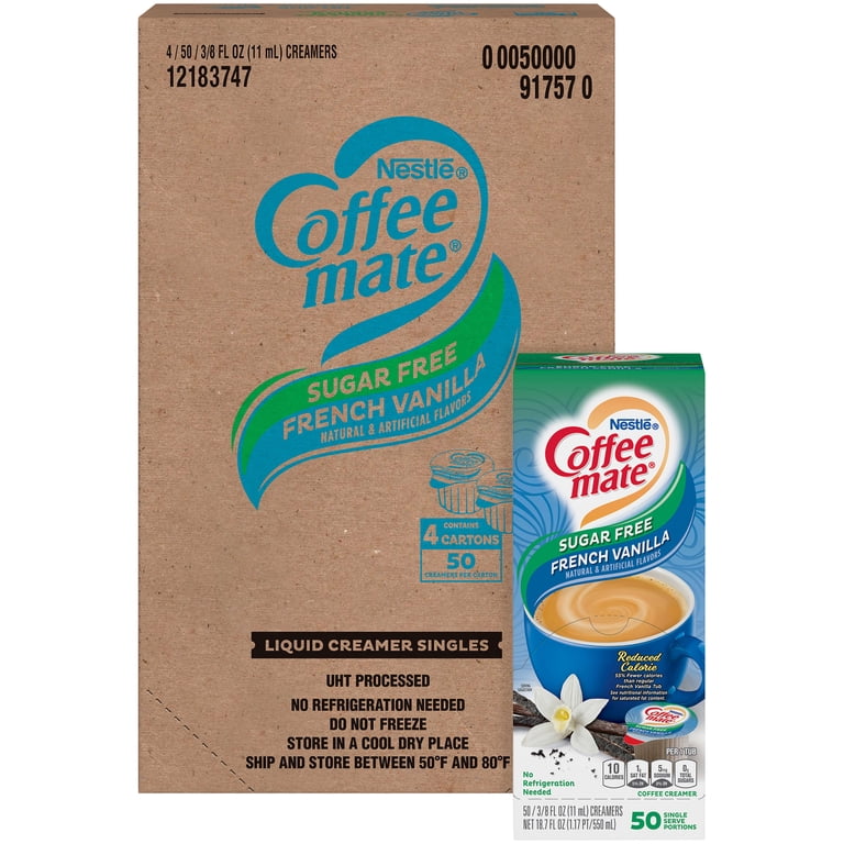 Nestle Coffee Mate Sugar-Free French Vanilla Creamer Cups, Flavor