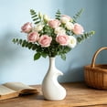 thumbnail image 4 of Ouuluon Flower Vase, Simple Multi-Scene Decorative Vases, 9X8in White Modern Vase for Flowers Living Room Bedroom Valentine Wedding Table, 4 of 7