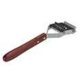 thumbnail image 3 of Dog Undercoat Rake Comb, Comfortable To Hold Pet Dematting Comb 2 Rows Teeth Curved Edges Wooden Handle  for Cat for Hair Removal Upper 13 Lower 8 Blades,Upper 18 Lower 10 Blades, 3 of 7
