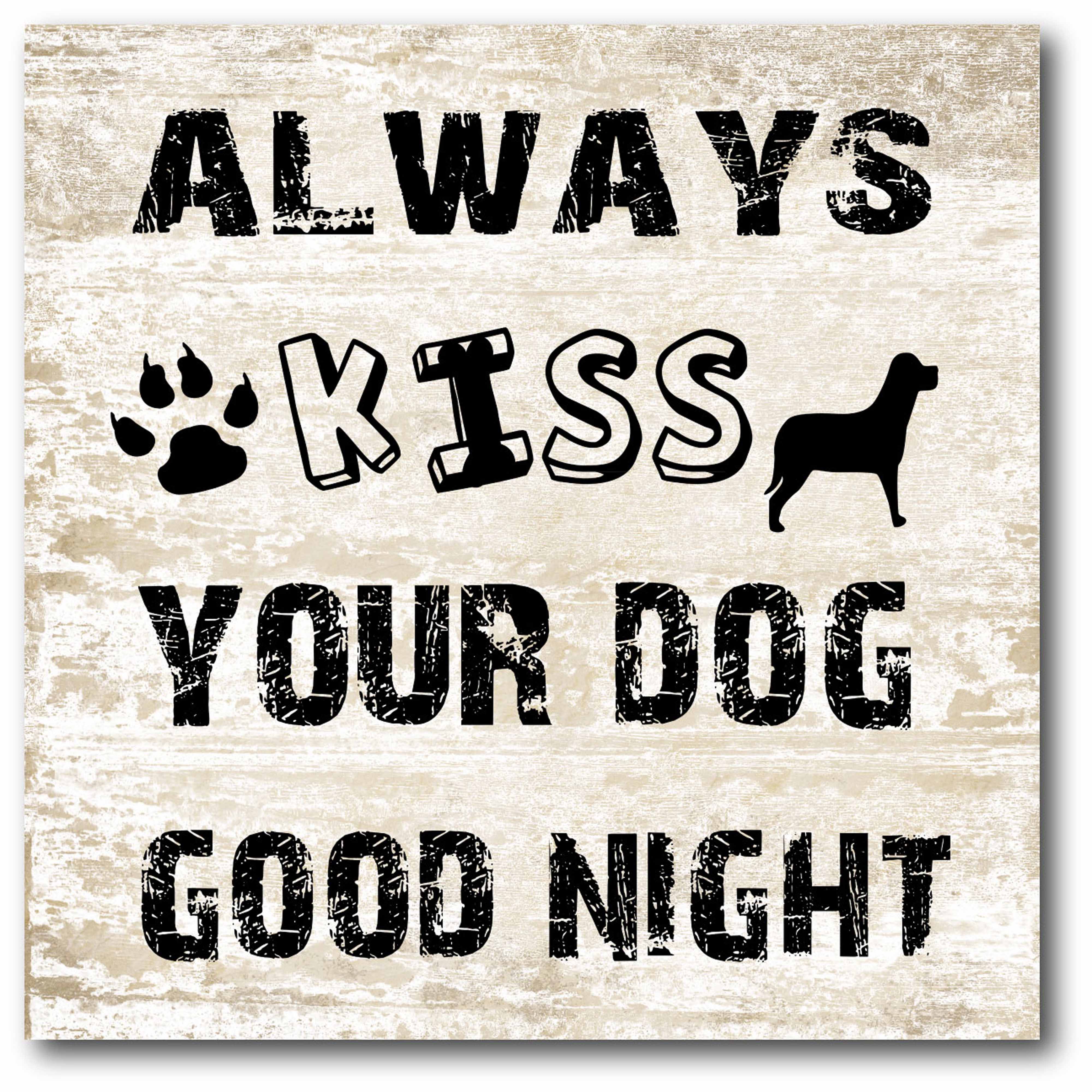 Good Night Doggy Gallery-Wrapped Canvas Wall Art, 16x16