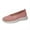 Pink, variant on LOVZFMLL Shoes for Women Breathable Mesh Slip On Sneakers Comfortable Lightweight Non-Slip Knit Flats Walking Shoes Beige 5.5