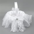 thumbnail image 6 of Girl Flower Basket With White Lace Classic Gift Ceremony Supplies for Rose Petals, 6 of 15