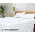 thumbnail image 3 of RUVANTI 100% Cotton Sheets TwinXL Size Bed Set – 300 Thread Count Silky Soft Sateen Weave, Cooling, Lightweight & Breathable, 16" Deep Pocket, Durable & Luxury Satin-Like, 3 Piece, Bright White, 3 of 8