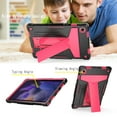 thumbnail image 3 of Allytech SM-X200/X205/SM-X207 Case for Galaxy Tab A8 2022, PC + TPU Protective Typing & Viewing Angle Folio Stand Kidsproof Case for Samsung Galaxy Tab A8 10.5 inch 2022 Released, Black+Rose, 3 of 5