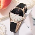 thumbnail image 4 of Reloj casual de moda Cinturón de cuero artificial Reloj de pulsera de cuarzo de aleación femenina (negro), 4 of 4