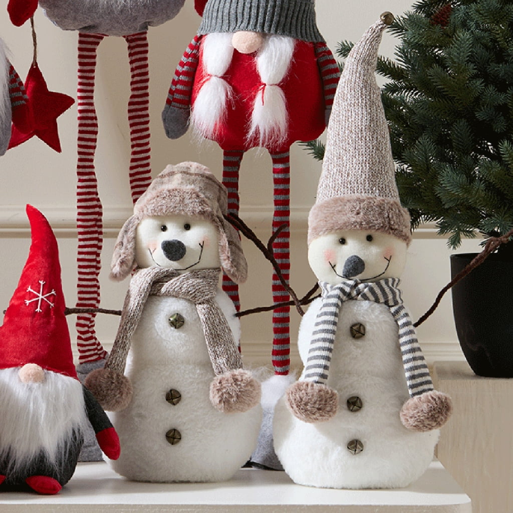 PatungKu Christmas Santa Snowman Figurines Miniature Decoration Home Tabletop Decoration for Home Shop