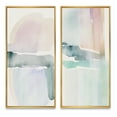 thumbnail image 2 of Designart "Pastel Tranquility in Serene Shades I" Abstract Liquid Ink Framed Wall Art Set Of 2 - Modern Blue Frame Gallery Set For Office Decor, 2 of 6