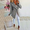 thumbnail image 3 of Vedolay Tops for Women Casual Womens Casual Fashion Front Open Solid Color Lapel Suit Jacket with Pockets,Gray 4XL, 3 of 5