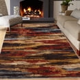 thumbnail image 2 of HOMERRY Area Rugs 8' x 10' Area Rug for Living Room Modern Abstract Washable Bedroom Non-Slip Carpet for Home Decor, Red/Sandy, 2 of 5