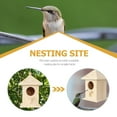 thumbnail image 2 of Nido de pájaro Comederos para pájaros Pajarito Suministros para pájaros Jaula para pájaros Jaula para pájaros Nido decorativo para dormir Casa de pájaros de madera natural, 2 of 6