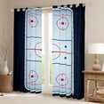 thumbnail image 2 of Manfei Ice Hockey Rink Blackout Curtains Set of 2 (52x84 Each),Ball Sport Window Curtains,Light Blue Curtains and Drapes For Girls Kids,Super Cozy Room Decor, 2 of 6