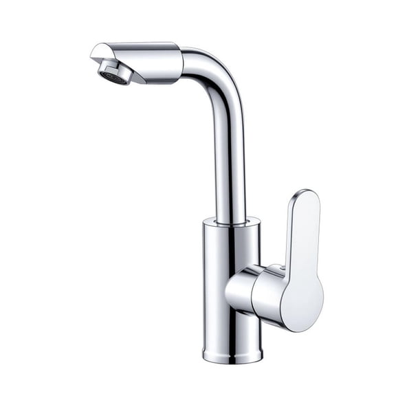 Kitchen Faucet 360° Rotating, 2 Way Handle Hot Cold Water Mixer Tap, High Arc Stainless Steel Sink Faucet with Aerator for Home Kitchen