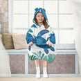 thumbnail image 7 of joogoo Wearable Blanket Hoodie Turtle Palm Leaves for Flannel Sherpa Pocket 3-14 YR S, 7 of 7