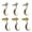 White 6 piece round, variant on 7829 6Pcs Spoon Metal Hard Spinner Baits Fish Lures Spinner Swimbaits Colorful Sequins Lures Baits Single Hook Fishhooks Set