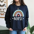thumbnail image 4 of EcoLoom Nurse Nursing Rainbow Long Sleeve Unisex Midweight Crewneck Sweatshirt, 4 of 4