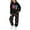 1#Black, variant on Kiijoy Toddler Girls Long Sleeve Fleece Hoodie Jogger Pants Outfits Tracksuit, Sizes 3-4T