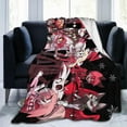 thumbnail image 2 of Hazbin Song Dance Hotel Throw Blanket Fleece Blanket Warm Sofa Blankets Twin Size Blankets for All Season Stylish Blankets for Car Breathable Outdoor Blankets for Camping 40x50", Black, 2 of 6