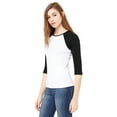 thumbnail image 4 of Bella + Canvas Ladies' Baby Rib 3/4-Sleeve Contrast Raglan T-Shirt - B2000, 4 of 4