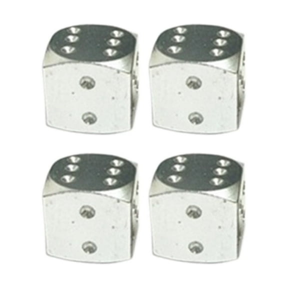 UDIYO 4Pcs Dice Shape Car Motorcycle Wheel Tyre Air Valve Stem Anti-dust Cover Caps
