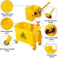 Side Press Wringer Mop Bucket Commercial Mop Bucket on Wheels 20L for