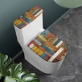 thumbnail image 2 of HELLHERO Colored Wooden Board Patterns Toilet Lid Covers, Soft Universal Elastic Installation, Comfortable and Practical Elastic Bottom Elastic Edge, 2 of 8