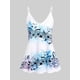 thumbnail image 1 of Tank Top de Dobladillo con Estampado de Mariposa con Curvo en Talla Extra Rosegal  Camisetas sin mangas de talla grande, 1 of 5