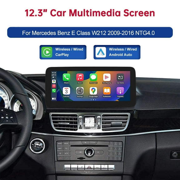 12.3 inch Touchscreen Wireless CarPlay Android Auto Multimedia Car Radio Receiver for Mercedes Benz E Class W212 with NTG4.0 System 2009-2012