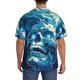 thumbnail image 3 of Fotbe Abstract Blue Skull Camisa Estampada de Manga Corta para Hombre, Casual de Verano, Estilo Playero, Sin Arrugas-XX-Large, 3 of 5