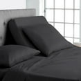 thumbnail image 2 of CCNY Top Split Flex Sheet Set for Adjustable Bed 32" Split Head Queen Dark Grey 600 TC Egyptian Cotton 4pc fits upto 18" Deep Pocket, 2 of 8