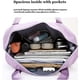 thumbnail image 3 of Bolsa de viaje de gran tamaño, bolsa deportiva para gimnasio, bolsa de hombro para el fin de semana, para pasar la noche para mujer (púrpura), 3 of 5