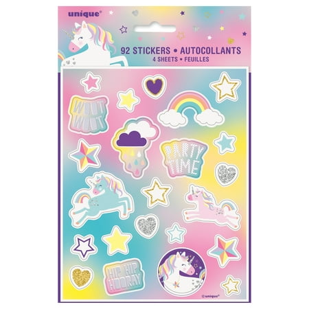 unicorn sticker sheets 4ct walmartcom
