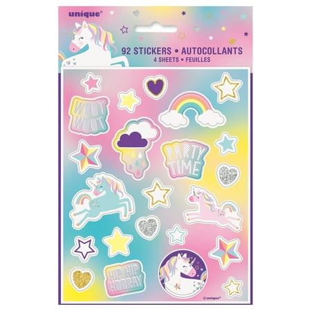 Unicorn Sticker Sheets, 4ct